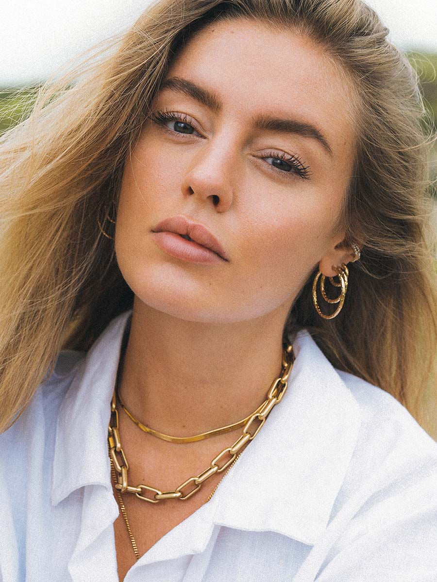 25MM TEXTURED HOOPS MEDIUM OHRRINGE - Image 5