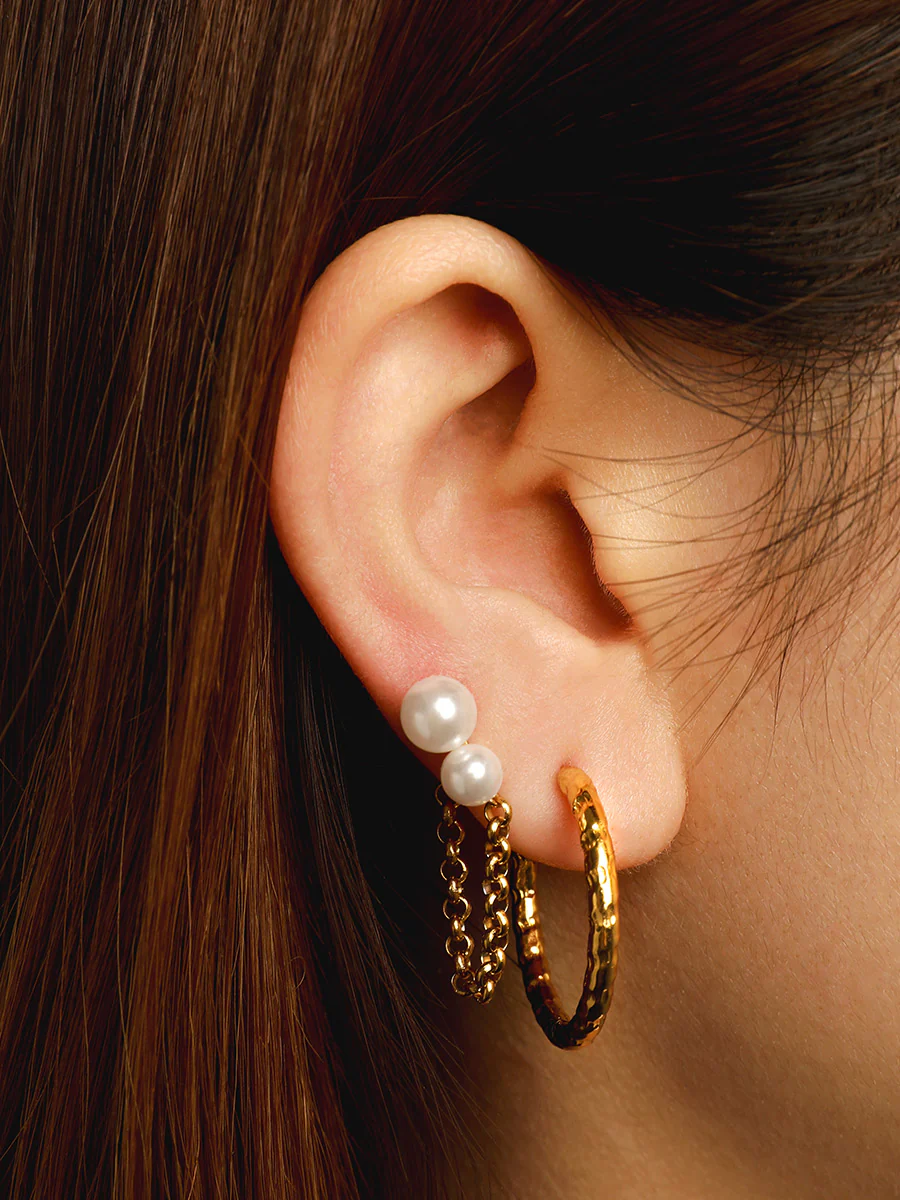 25MM TEXTURED HOOPS MEDIUM OHRRINGE - Image 7