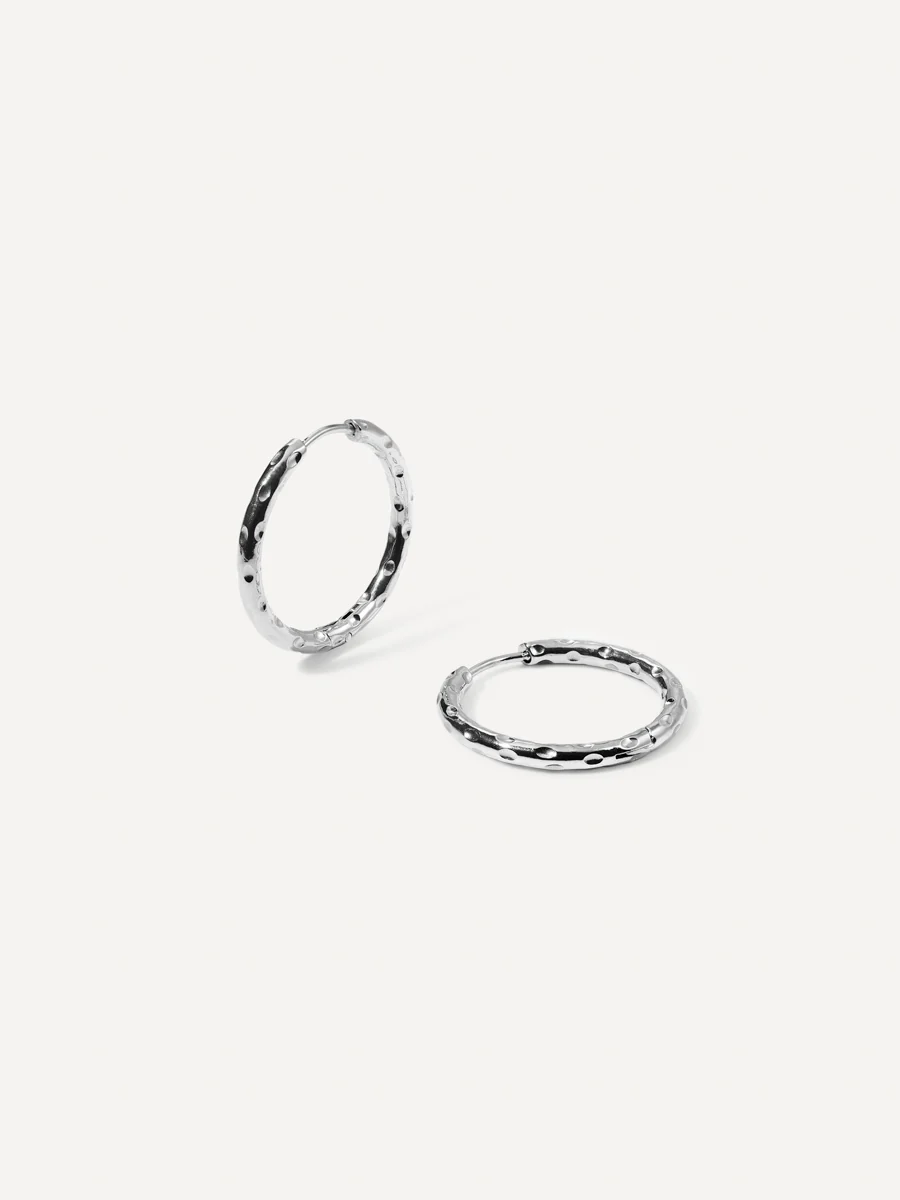 25MM TEXTURED HOOPS MEDIUM OHRRINGE - Image 9