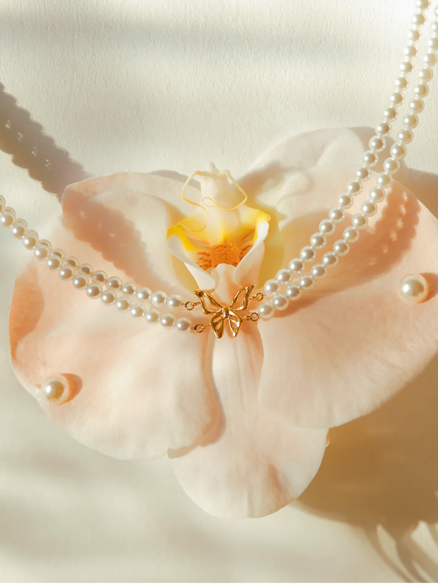 Butterfly Pearl Kette - Image 4