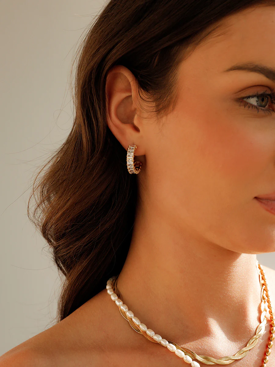 Cubic Crescent Ohrringe - Image 5