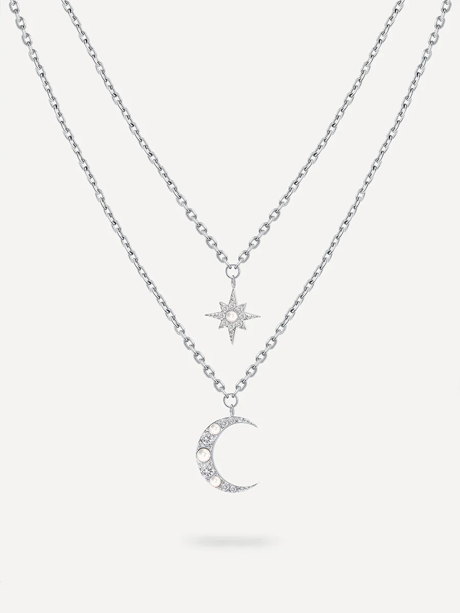Moon Phase N Star Double Layer Kette - Image 14