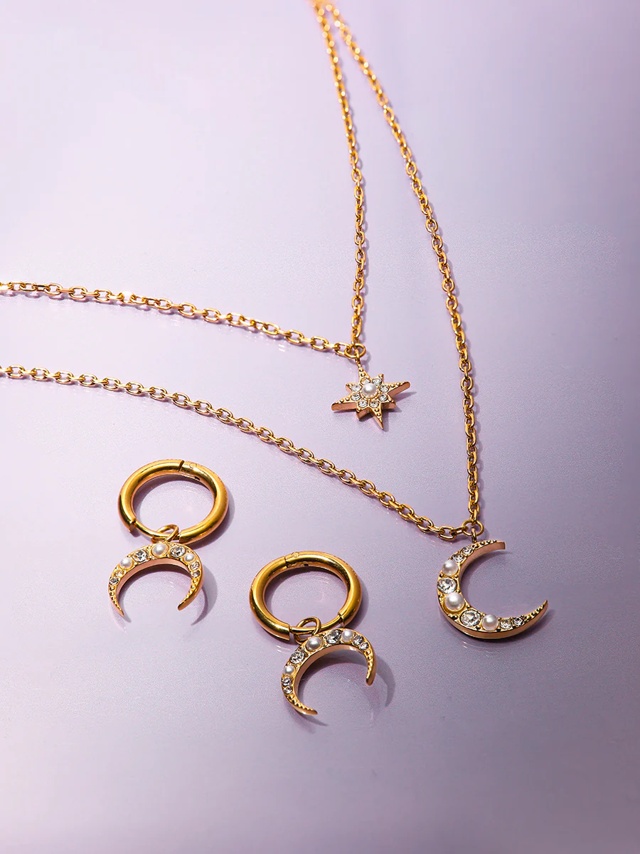 Moon Phase N Star Double Layer Kette - Image 4